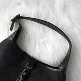 グッチ ジャッキー GGキャンバス / レザー ワンショルダーバッグ ブラック - NEWSED