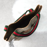 オールド グッチ シェリーライン GGスプリーム レザー トートバッグ ベージュ - NEWSED