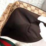 グッチ シェリーライン GGキャンバス/レザー ウエストポーチ ボディバッグ ブラック 28566 - NEWSED