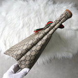 グッチ シェリーライン GGプラス / レザー トートバッグ ブラウン - NEWSED