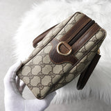 グッチ シェリーライン GGスプリーム / レザー 2way ハンドバッグ ショルダーバッグ ベージュ - NEWSED