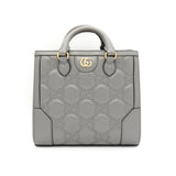 グッチ GGマトラッセ レザー 2way ハンドバッグ ショルダーバッグ グレー - NEWSED
