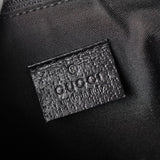 グッチ GGキャンバス / レザー ミニ ハンドバッグ アクセサリーポーチ ブラック - NEWSED