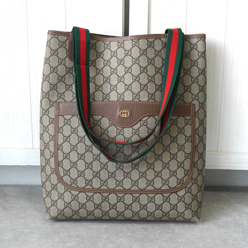 GUCCI グッチ オールドグッチ シェリーライン GG トートバッグ
