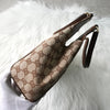 Gucci New Jackie GG 帆布/皮革手提包 棕色