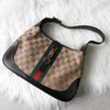 Gucci Jackie Sherry Line GG 帆布单肩包，米色