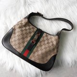 グッチ ジャッキー シェリーライン GGキャンバス ワンショルダーバッグ ベージュ - NEWSED