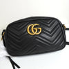 グッチ GGマーモント レザー チェーン ショルダーバッグ ブラック