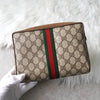 Gucci Sherry GG Supreme / 皮革副包 棕色