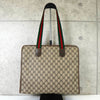 Gucci Sherry GG Supreme / 皮革托特包 棕色