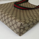 オールド グッチ シェリーライン GGスプリーム トートバッグ ブラウン - NEWSED