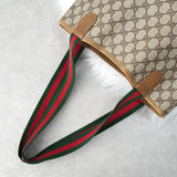 オールド グッチ シェリーライン GGスプリーム レザー トートバッグ ベージュ - NEWSED