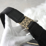 グッチ ホースビット GGキャンバス / レザー ワンショルダーバッグ ブラック - NEWSED