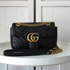グッチ GGマーモント キルティング レザー チェーンショルダーバッグ ブラック 446754