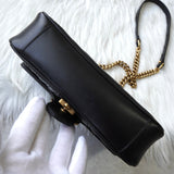 グッチ GGマーモント キルティング レザー チェーンショルダーバッグ ブラック 446754 - NEWSED