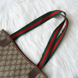 オールド グッチ シェリーライン GGスプリーム トートバッグ ベージュ - NEWSED