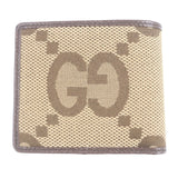 グッチ ジャンボGG コンパクトウォレット 二つ折り財布 ブラウン メンズ - NEWSED