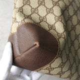 グッチ シェリーライン GGスプリーム / レザー トートバッグ ブラウン - NEWSED