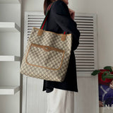 オールド グッチ シェリーライン GGスプリーム レザー トートバッグ ベージュ - NEWSED