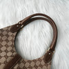Gucci New Jackie GG 帆布/皮革手提包 棕色