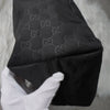 Gucci GG 尼龙/皮革手提包（黑色）