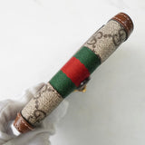 グッチ シェリーライン ニュージャッキー GGスプリーム 二つ折り財布 ベージュ - NEWSED