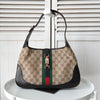 Gucci Jackie Sherry Line GG 帆布单肩包，米色