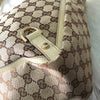 Gucci GG 帆布/皮革托特包（米色/白色）