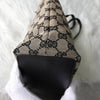 Gucci GG帆布手提包米色/黑色