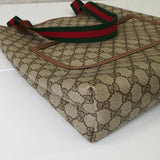 オールド グッチ シェリーライン GGスプリーム トートバッグ ブラウン - NEWSED