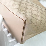 グッチ GGキャンバス / レザー トートバッグ ベージュ - NEWSED