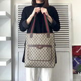 オールド グッチ シェリーライン GGスプリーム トートバッグ ベージュ - NEWSED