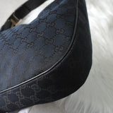 グッチ ホースビット GGキャンバス / レザー ワンショルダーバッグ ブラック - NEWSED