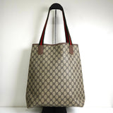 グッチ シェリー GGスプリーム / レザー トートバッグ ブラウン - NEWSED