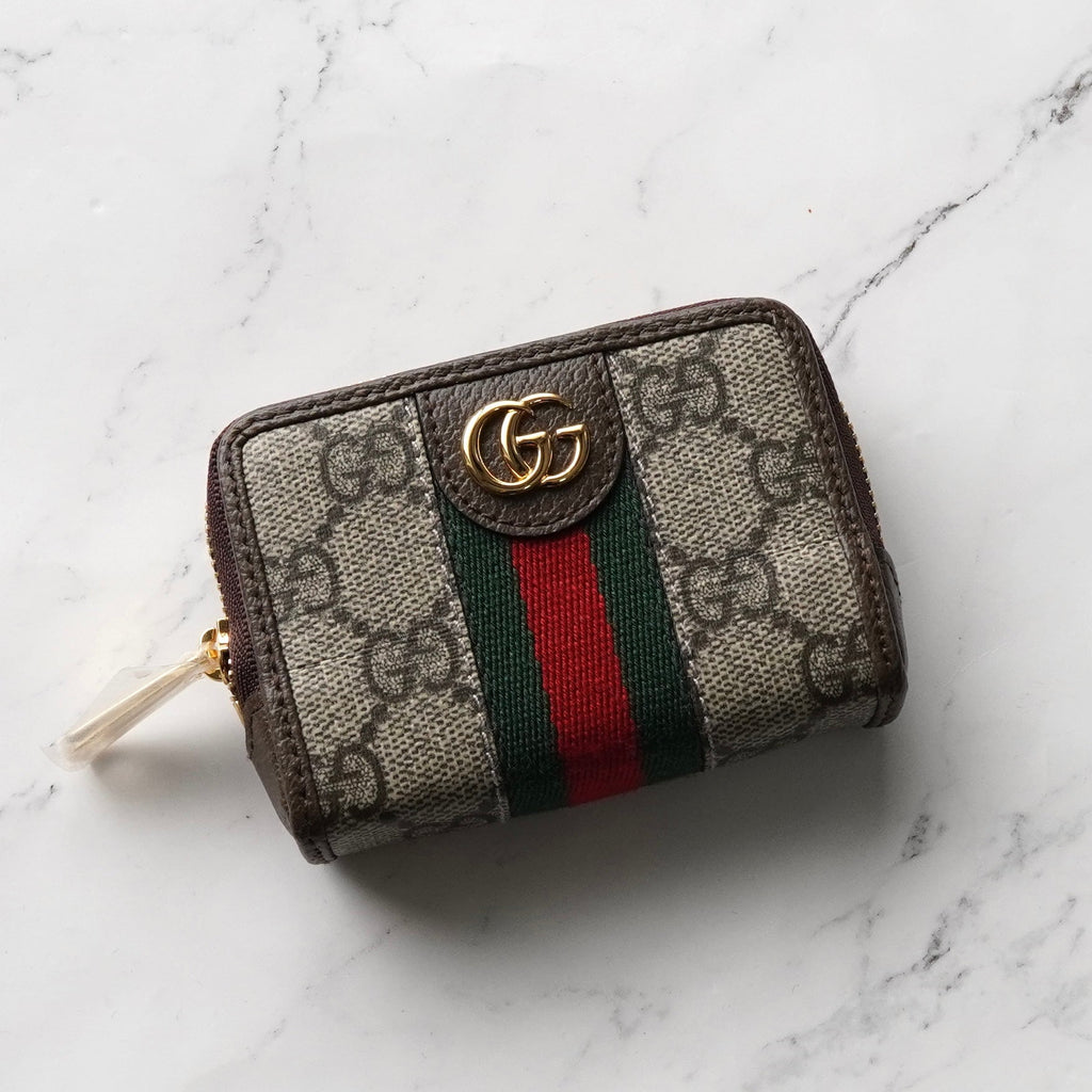 Gucci Ophidia GG Supreme 零钱包，米色，662294