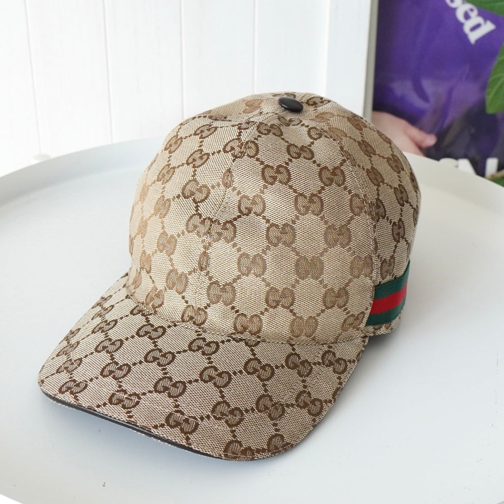 グッチ GG柄 シェリーライン ベースボールキャップ ベージュ