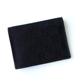 グッチ GGキャンバス レザー カードケース ブラック 黒 - NEWSED