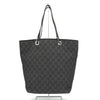 グッチ GGデニム / レザー トートバッグ ブラック