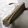 Gucci GG Supreme / Brown Leather Tote Bag