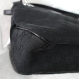 グッチ GGキャンバス / レザー トートバッグ ハンドバッグ ブラック - NEWSED