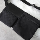 グッチ GGキャンバス ボディバッグ ブラック - NEWSED