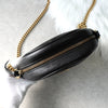 Gucci GG Marmont Leather Heart Round Chain Shoulder Bag Black