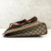 Gucci Sherry GG Supreme / 皮革托特包 棕色