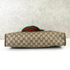 Gucci Sherry GG Supreme / 皮革托特包 棕色