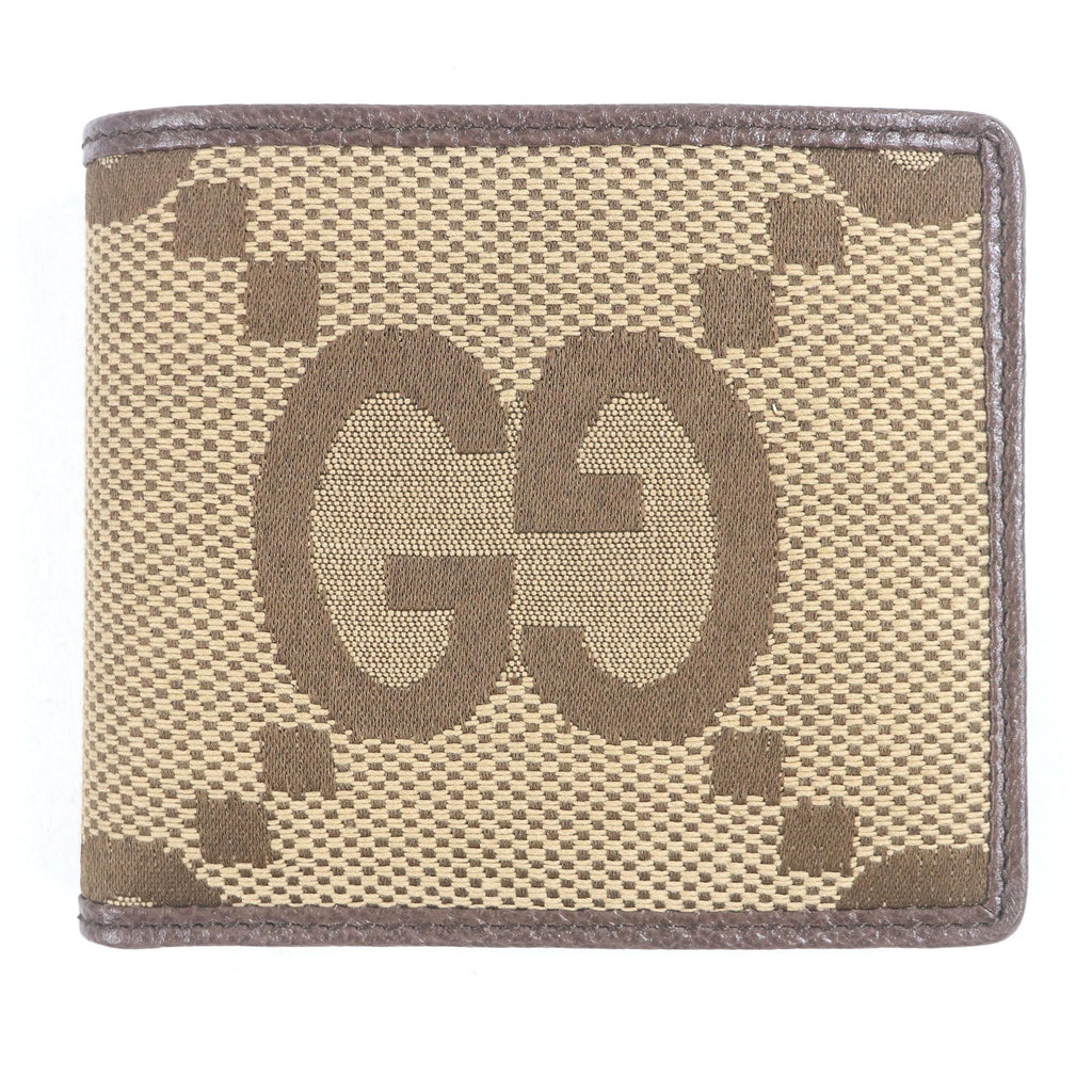 グッチ ジャンボGG コンパクトウォレット 二つ折り財布 ブラウン メンズ