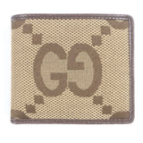 グッチ ジャンボGG コンパクトウォレット 二つ折り財布 ブラウン メンズ - NEWSED