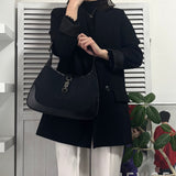 グッチ ジャッキー GGキャンバス / レザー ワンショルダーバッグ ブラック - NEWSED