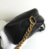 グッチ GGマーモント レザー チェーン ショルダーバッグ ブラック - NEWSED