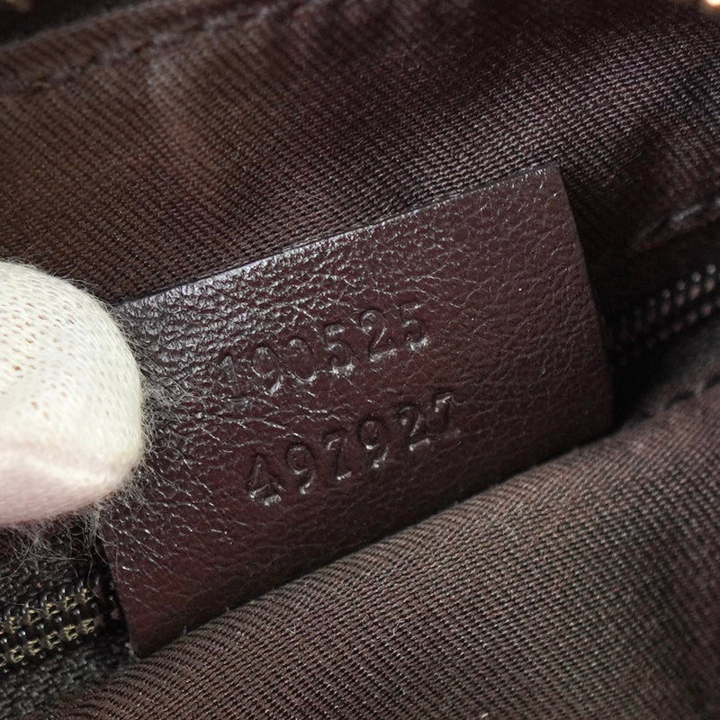 グッチ アビー GGキャンバス / レザー ワンショルダーバッグ ブラウン - NEWSED