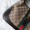 Gucci Jackie Sherry Line GG 帆布单肩包，米色